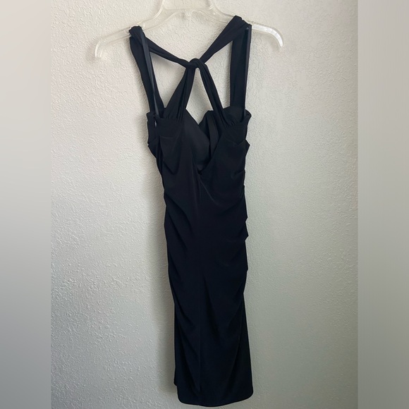 NWOT, Laundry by Shelli Segal Women’s Twist Body-Con Black Cocktail Dress Size 4 - Picture 11 of 12